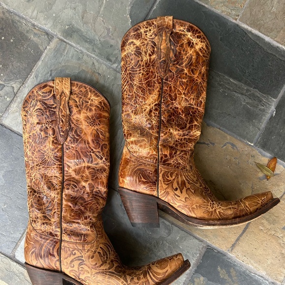 🌟Lucchese Autumn Dry Leaf Boots🌟 8.5